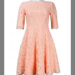 NWT Monique Lhuillier Pink Petal Cocktail Dress